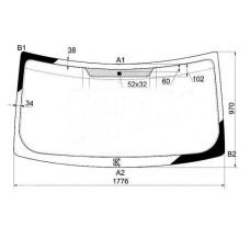 Лобове скло Ford Transit 2000-2014 (Sekurit)