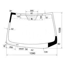 Лобове скло Hyundai Elantra MD 11-16 (AGC) без датчиків